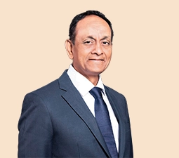 Portrait of S. Madhavan, Independent Director at ICICI Bank, dressed in a dark suit and tie, symbolizing his leadership role within the bank.